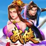 DoGAME 武俠 老虎機封面圖，古風男女武俠角色與劍俠元素視覺