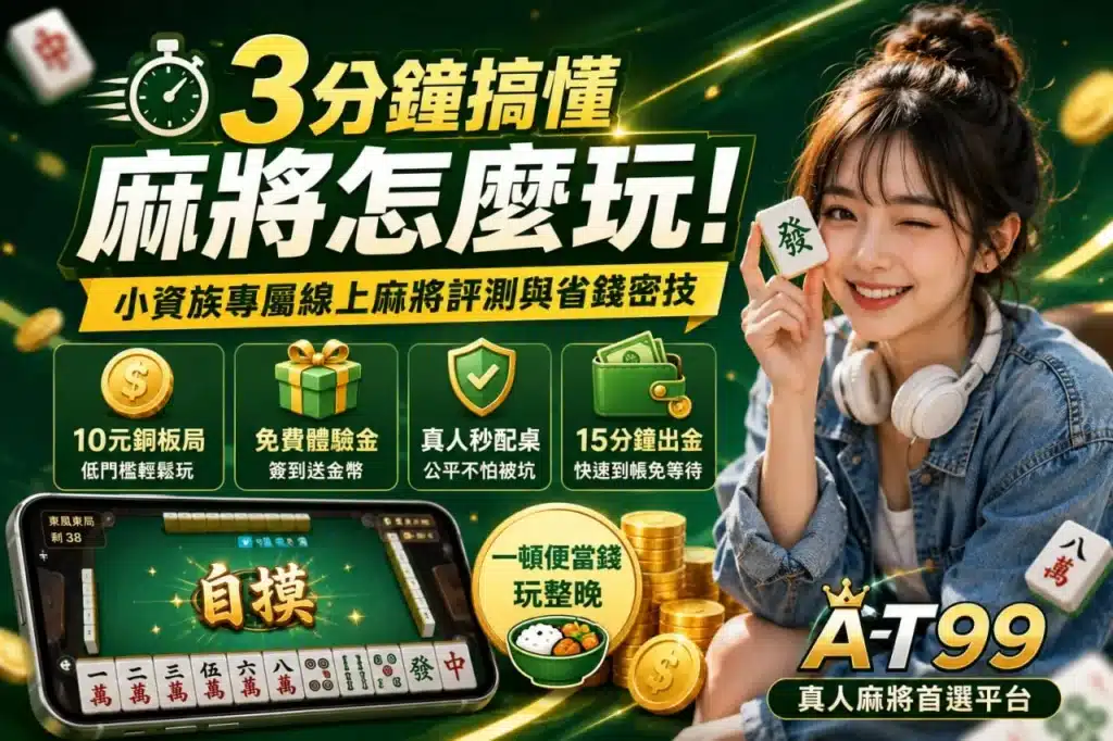 麻將怎麼玩新手入門教學與線上麻將玩法示意圖